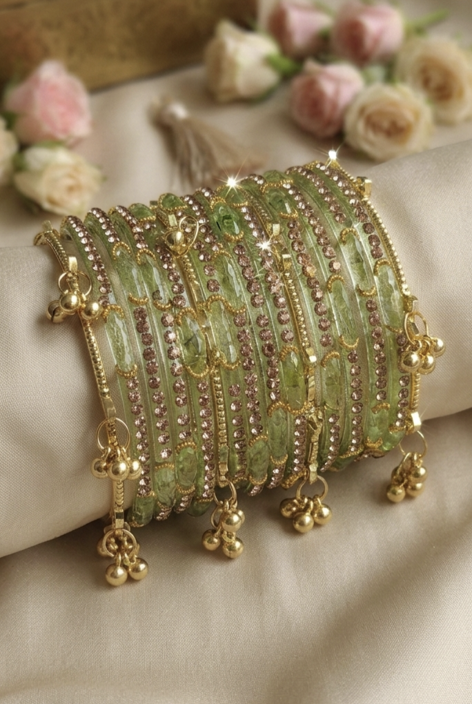 Pink Kashmiri Bangles For Women